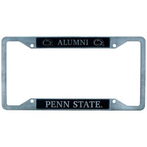 metal license plate frame Alumni on top, Penn State on bottom